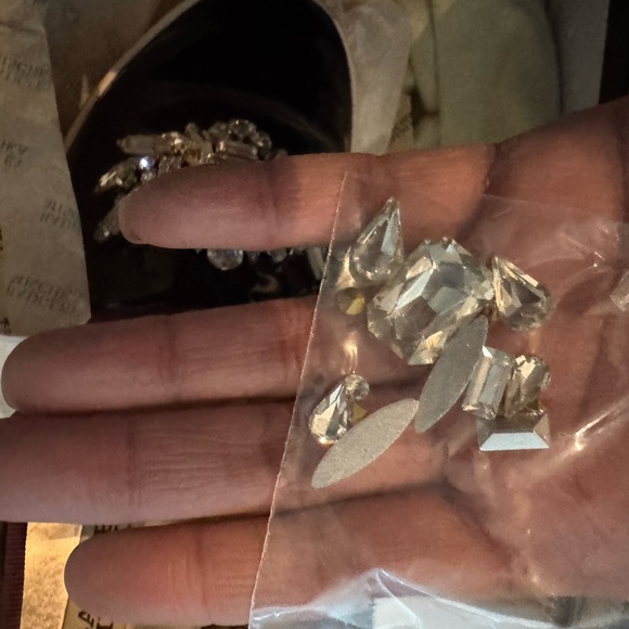 Badgley Mischka Patent Embellished Flats - Dark Red - Picture 3 of 3